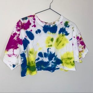Tie dye cropped tshirt